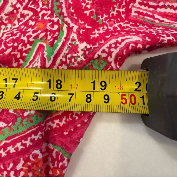 Lauren Ralph Lauren Women’s button Up Top Blouse Pink paisley 3/4 Sleeve Sz M/P - Picture 6 of 8